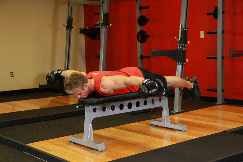 Chest-Supported Rear Delt Fly — start position