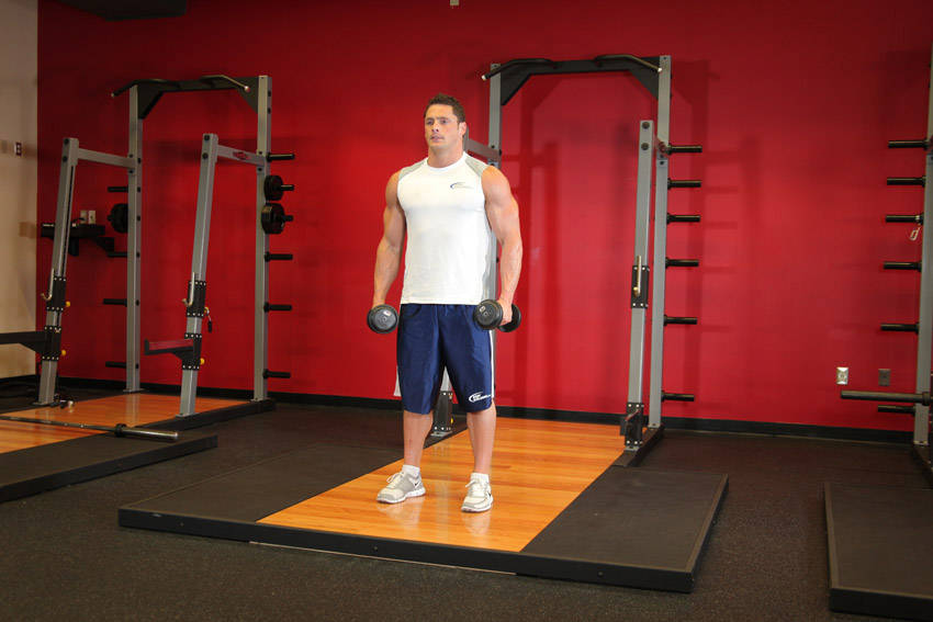 Dumbbell Lateral Raise — start position